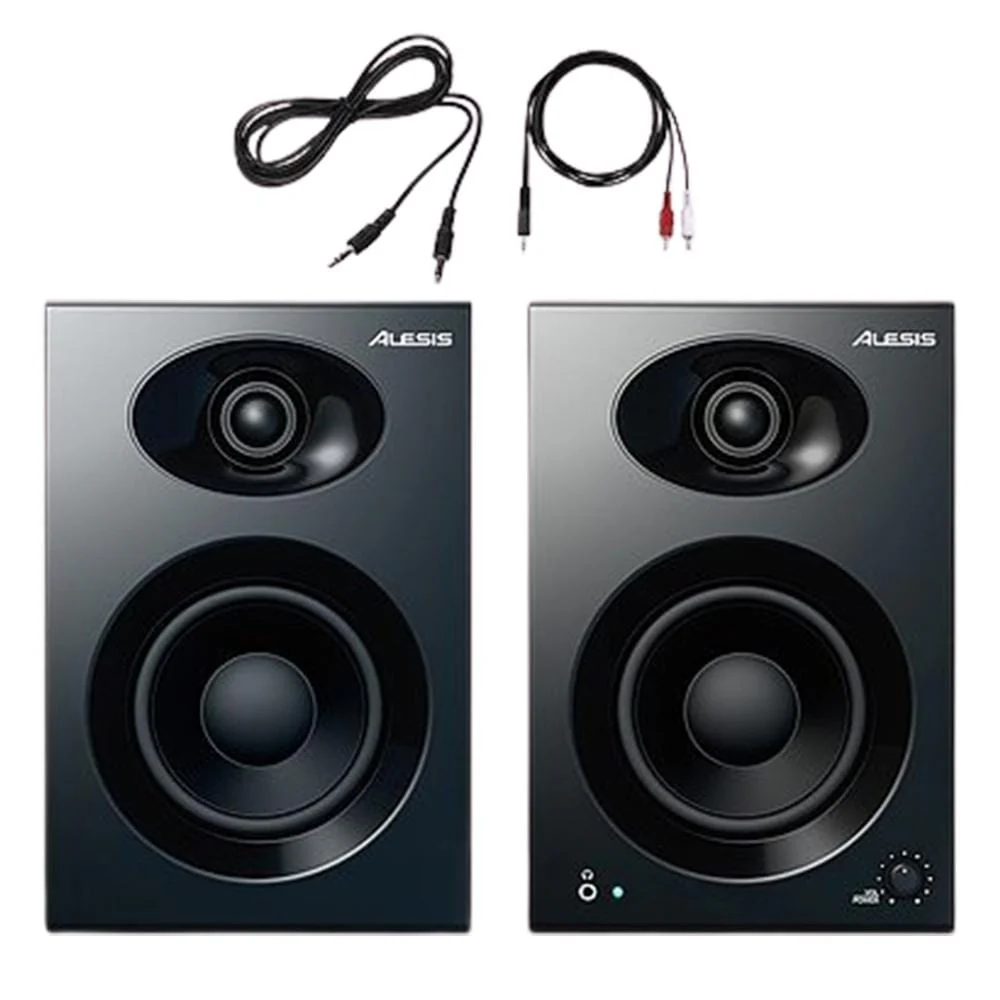 Alesis Elevate 4 4-Inch Powered Active Studio Monitor Speakers with Isolation Pads, Cables, and Ebook - Pair - Image 2