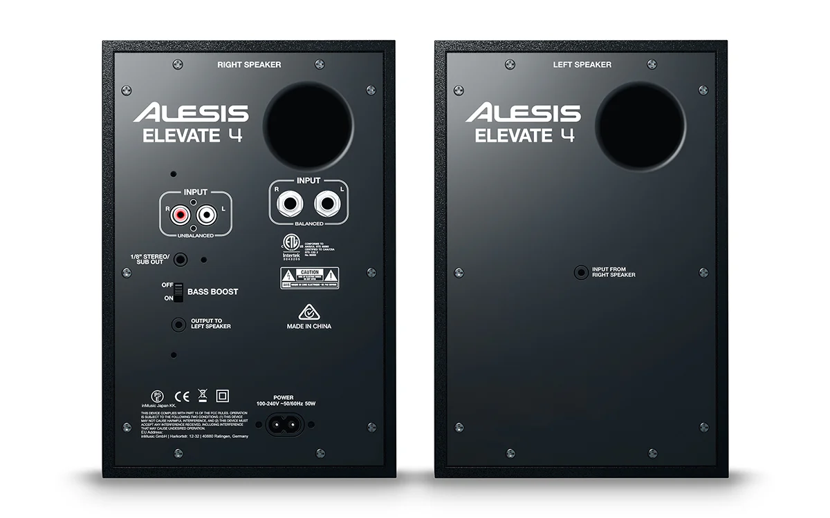 Alesis Elevate 4 4-Inch Powered Active Studio Monitor Speakers with Isolation Pads, Cables, and Ebook - Pair - Image 4