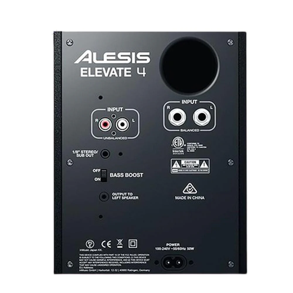 Alesis Elevate 4 4-Inch Powered Active Studio Monitor Speakers with Isolation Pads, Cables, and Ebook - Pair - Image 6