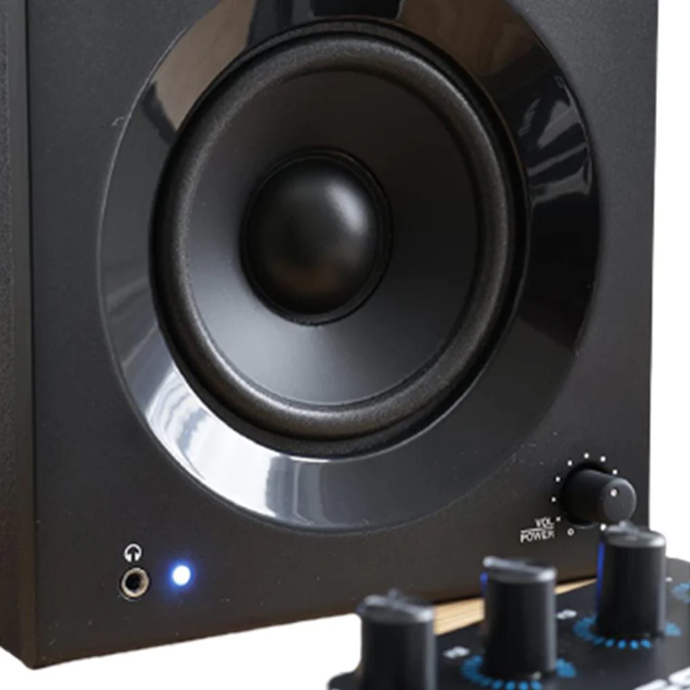 Alesis Elevate 4 4-Inch Powered Active Studio Monitor Speakers with Isolation Pads, Cables, and Ebook - Pair - Image 7