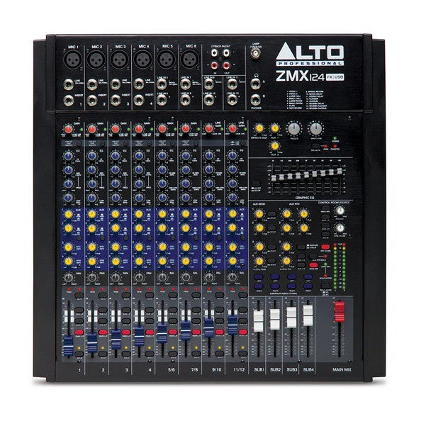 Alto ZMX 124 FX USB 12-Channel Mixer With Effects And USB Interface