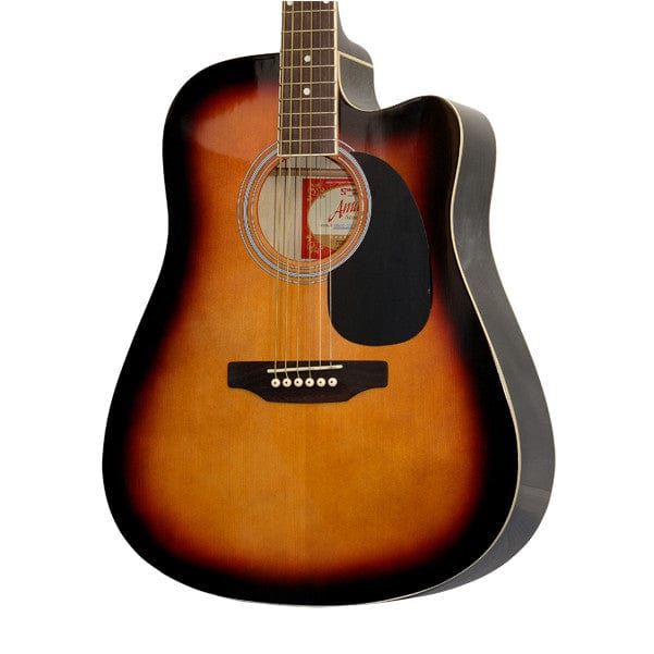 Amaze AW41CE-201 Electro-Acoustic Guitar - Sunburst - Image 3