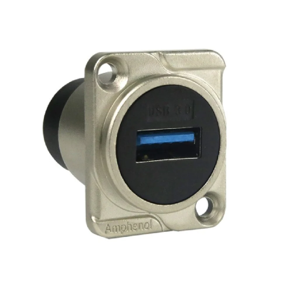 Amphenol AC-USB3-AA AC Series USB 3 Female Panel and Chassis Mount Connector