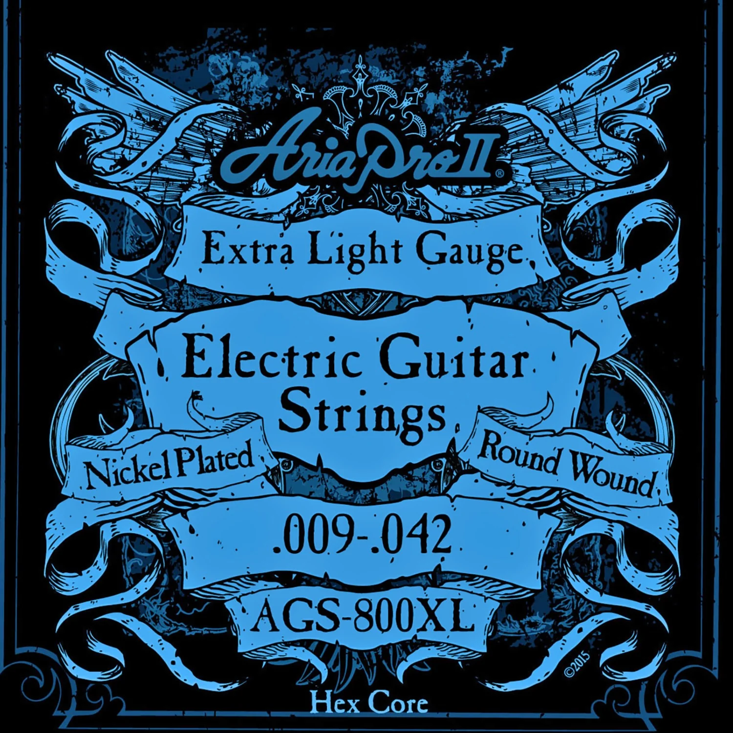 Aria AGS-800 Nickel Plated Round Wound Electric Guitar String - Image 4