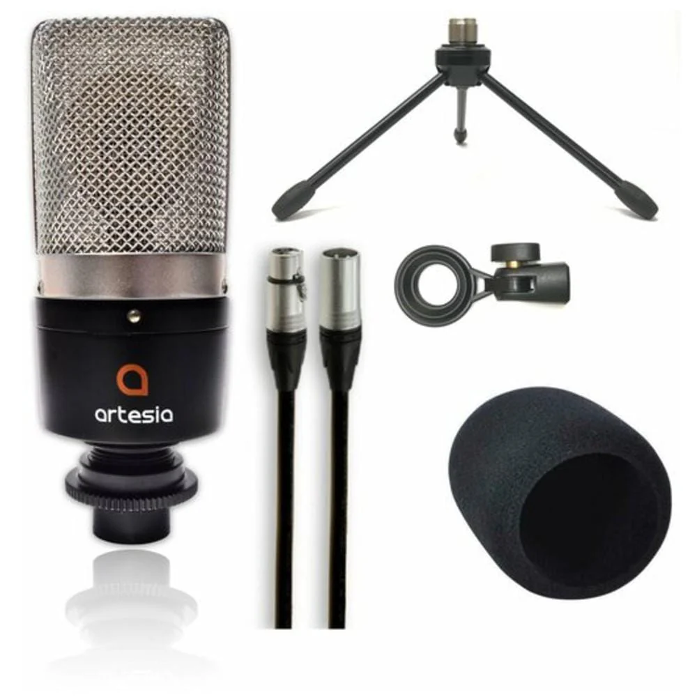 Artesia ARB-4 Studio Recording Bundle with Audio Interface, Microphone and Headphone - Image 2