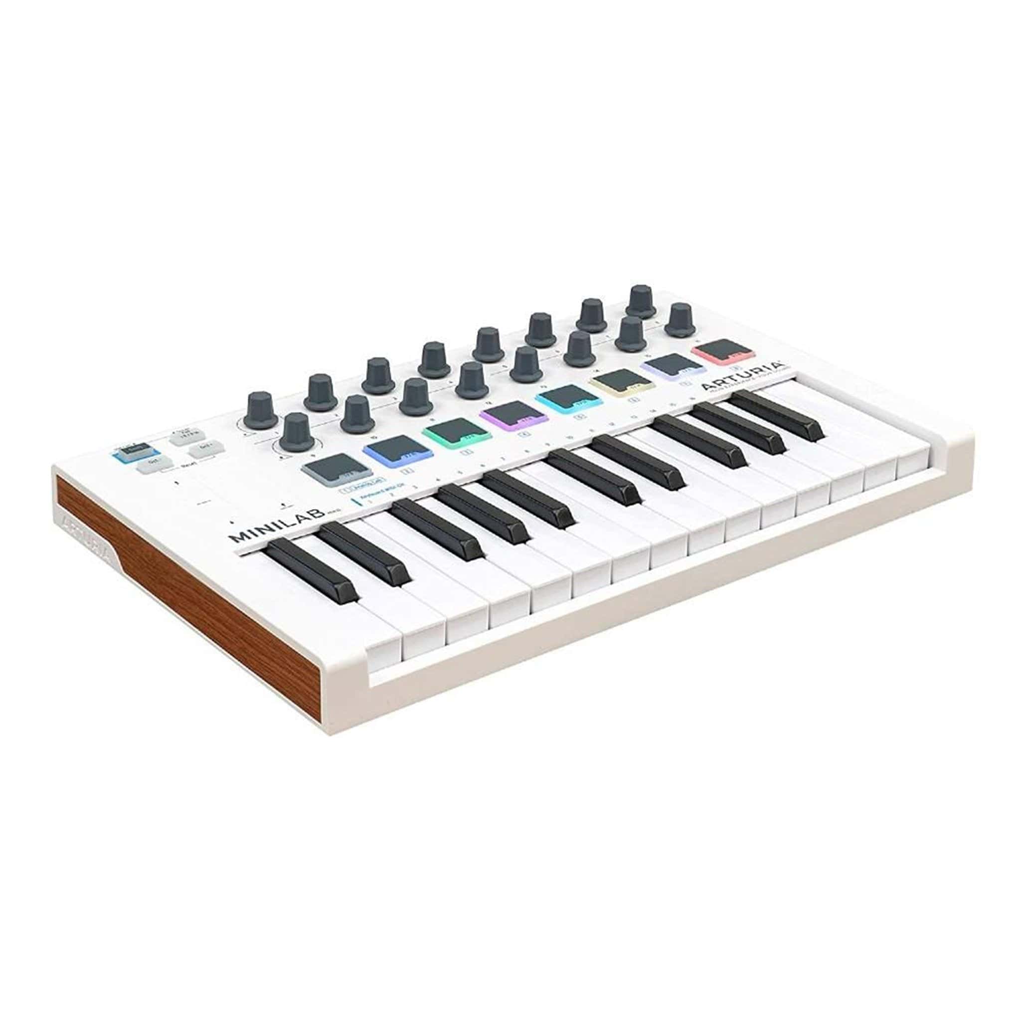 Arturia Minilab MKII 25 Slim-key Midi Keyboard - White- Open Box - Image 2