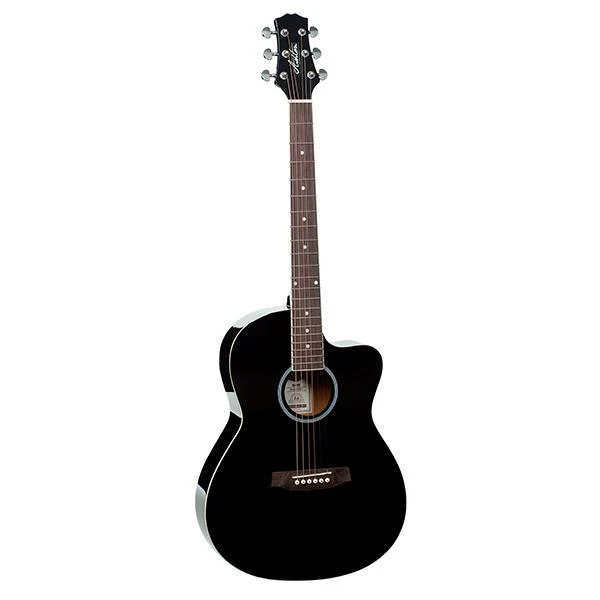Ashton D10C 39-inch Cutaway Acoustic Guitar with Gigbag, Picks, Strap, Cloth & Ebook - Image 2