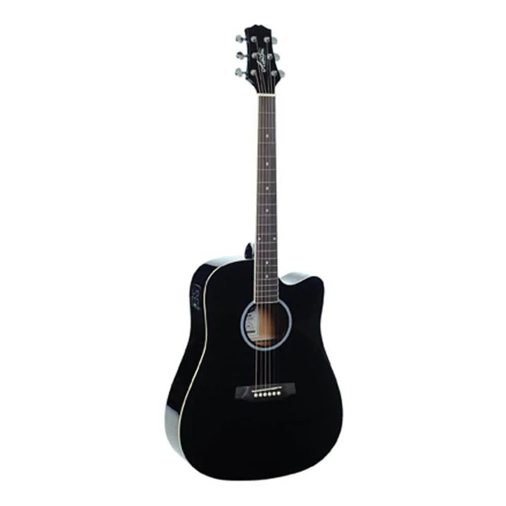 Ashton D20CEQ Dreadnought 41-Inch Cutaway Electro-Acoustic Guitar With Gigbag, Picks, Strap, Cloth, Cable & Ebook - Image 9