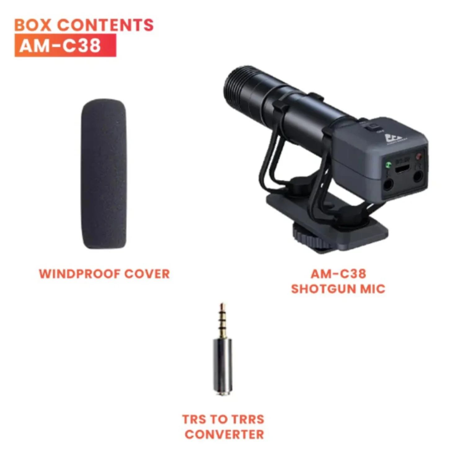 Audio Array AM-C38 Condenser Shotgun Microphone - Image 2