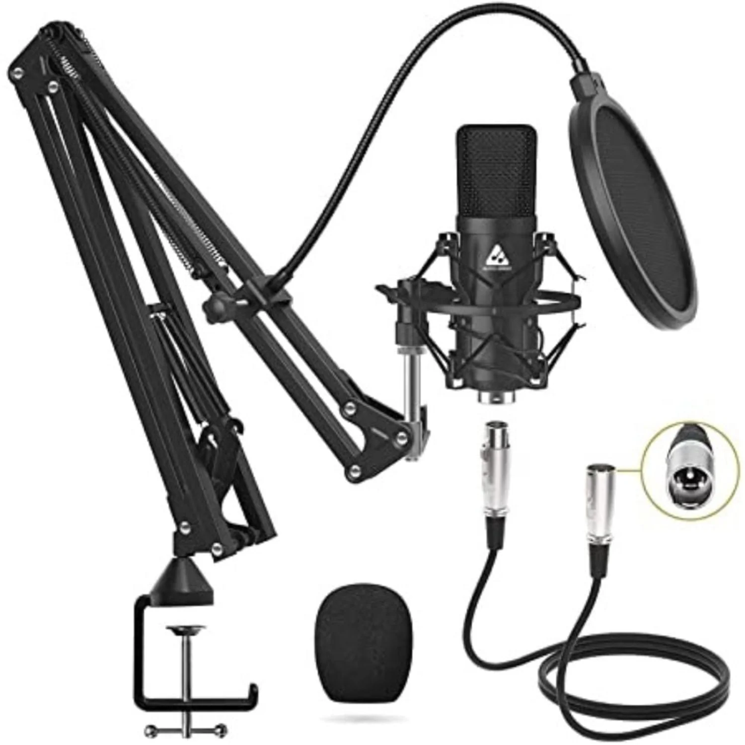 Audio Array AM-C2 XLR Condenser Microphone Kit with Pro Boom Arm