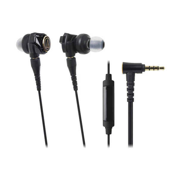Audio-Technica ATH-CKS1100IS Solid Bass In-Ear Headphones with In-line Mic & Control - Black
