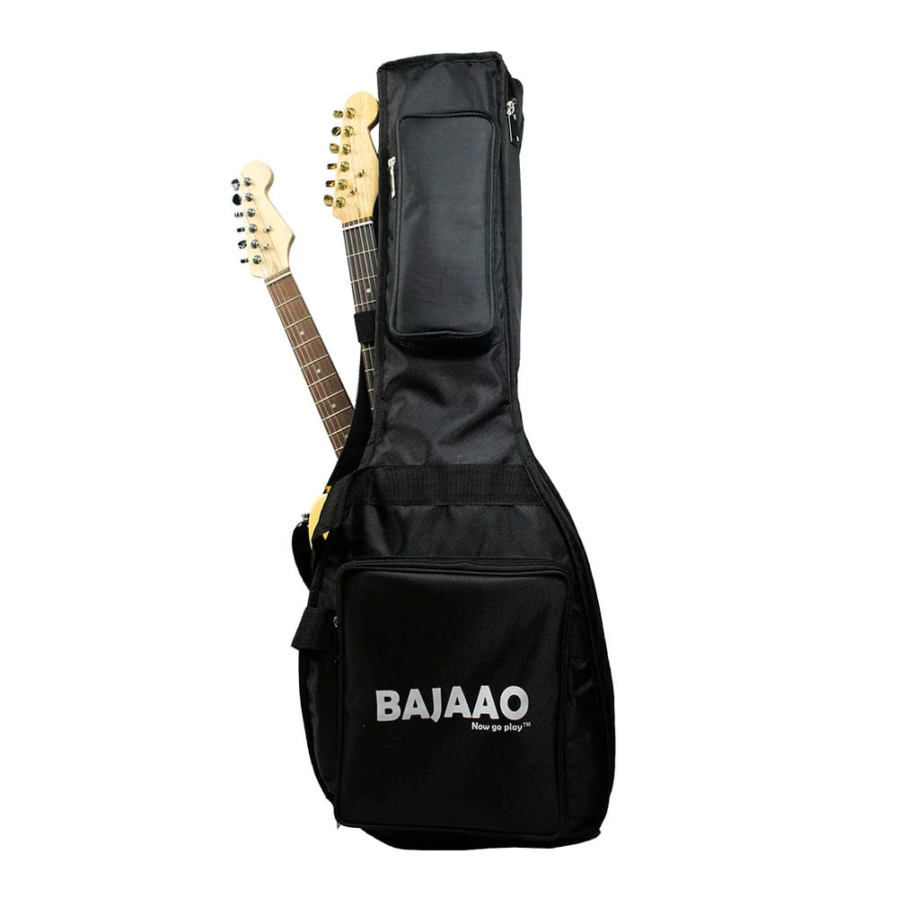 Bajaao Dual Electric Guitar Gig Bag with 12mm Padding for 2 Electric Guitars