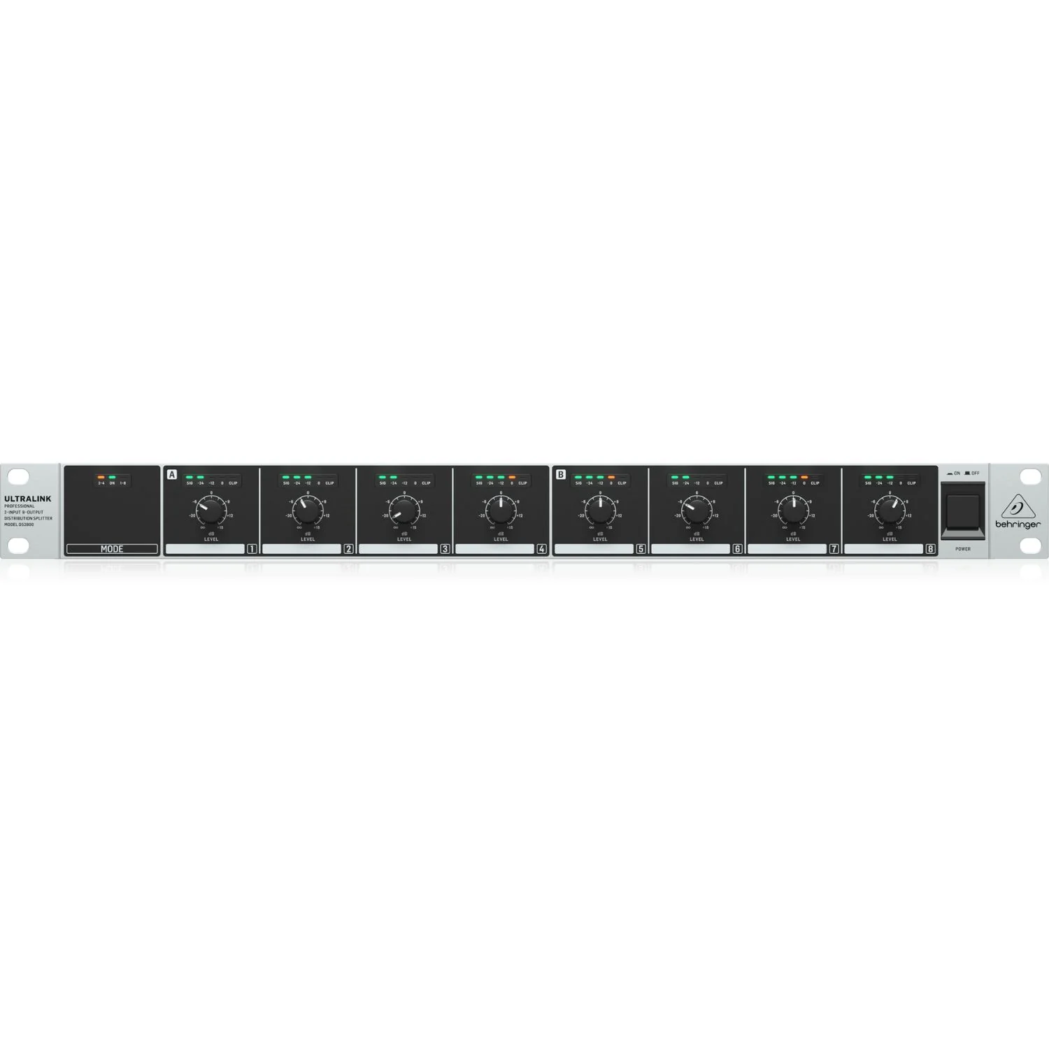 Behringer DS2800 Professional 2-Input 8-Output Distribution Splitter - Image 5