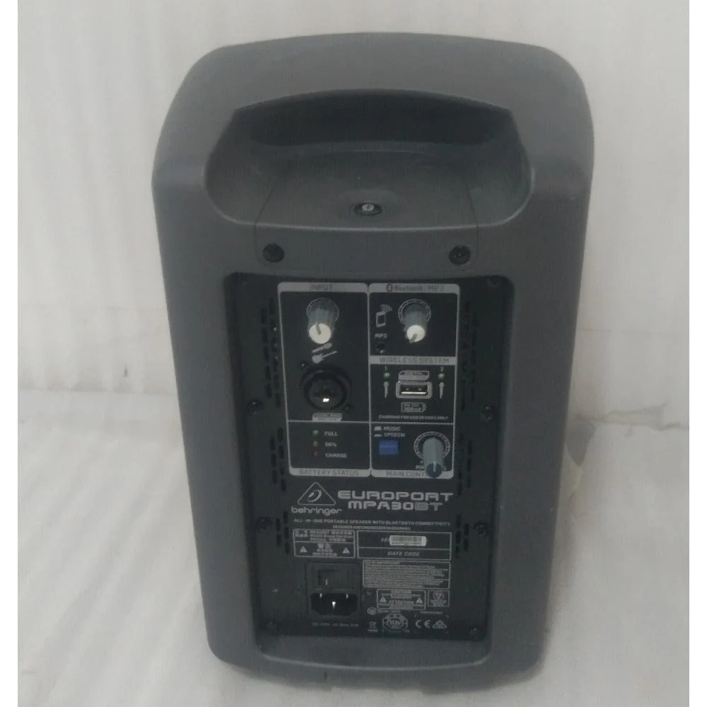 Behringer Europort MPA30BT Portable 30-Watt Speaker with Bluetooth - Open Box B Stock - Image 2