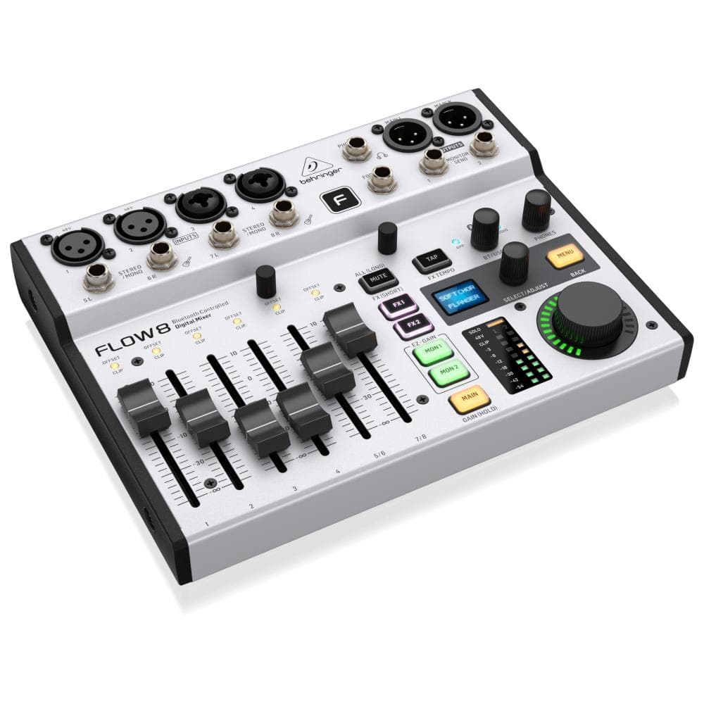 Behringer Flow 8 8-Input Digital Mixer with Bluetooth Audio and App Control - Image 4