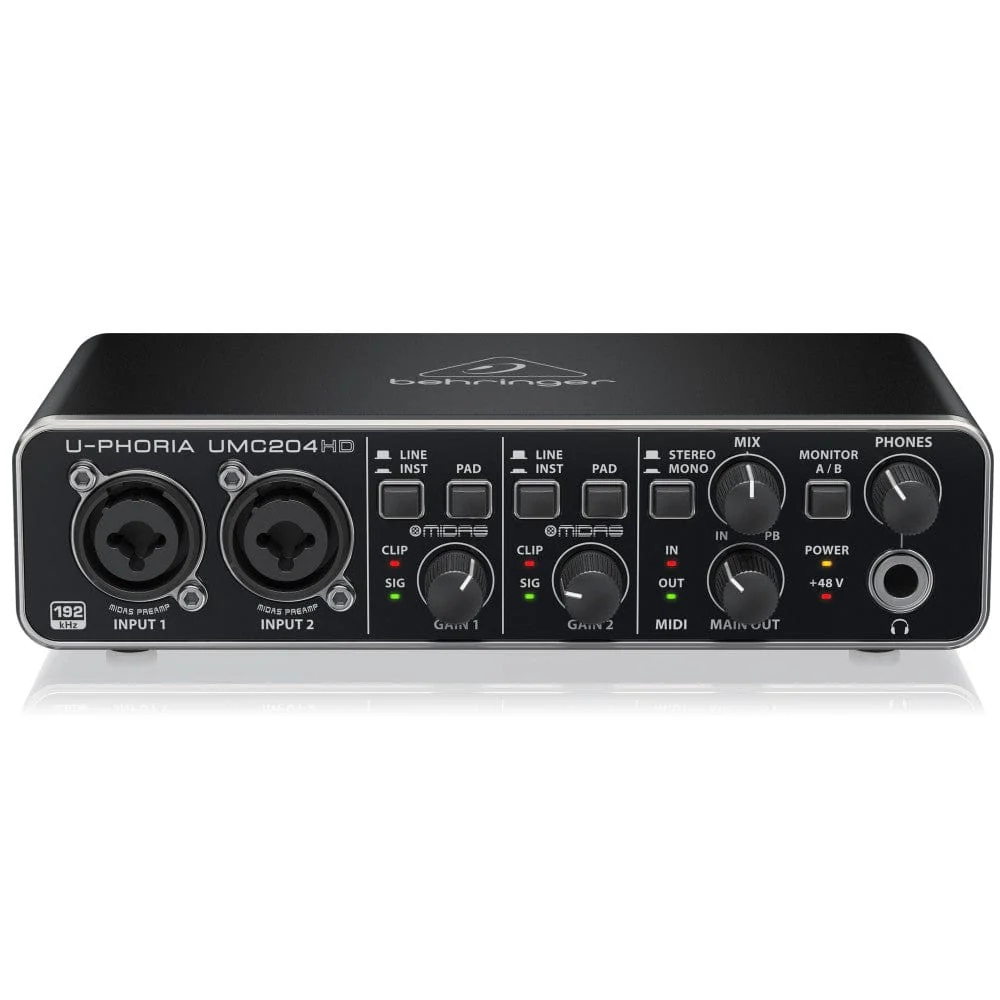 Behringer U-PHORIA UMC204HD 2X4 Audio Interface - Image 2