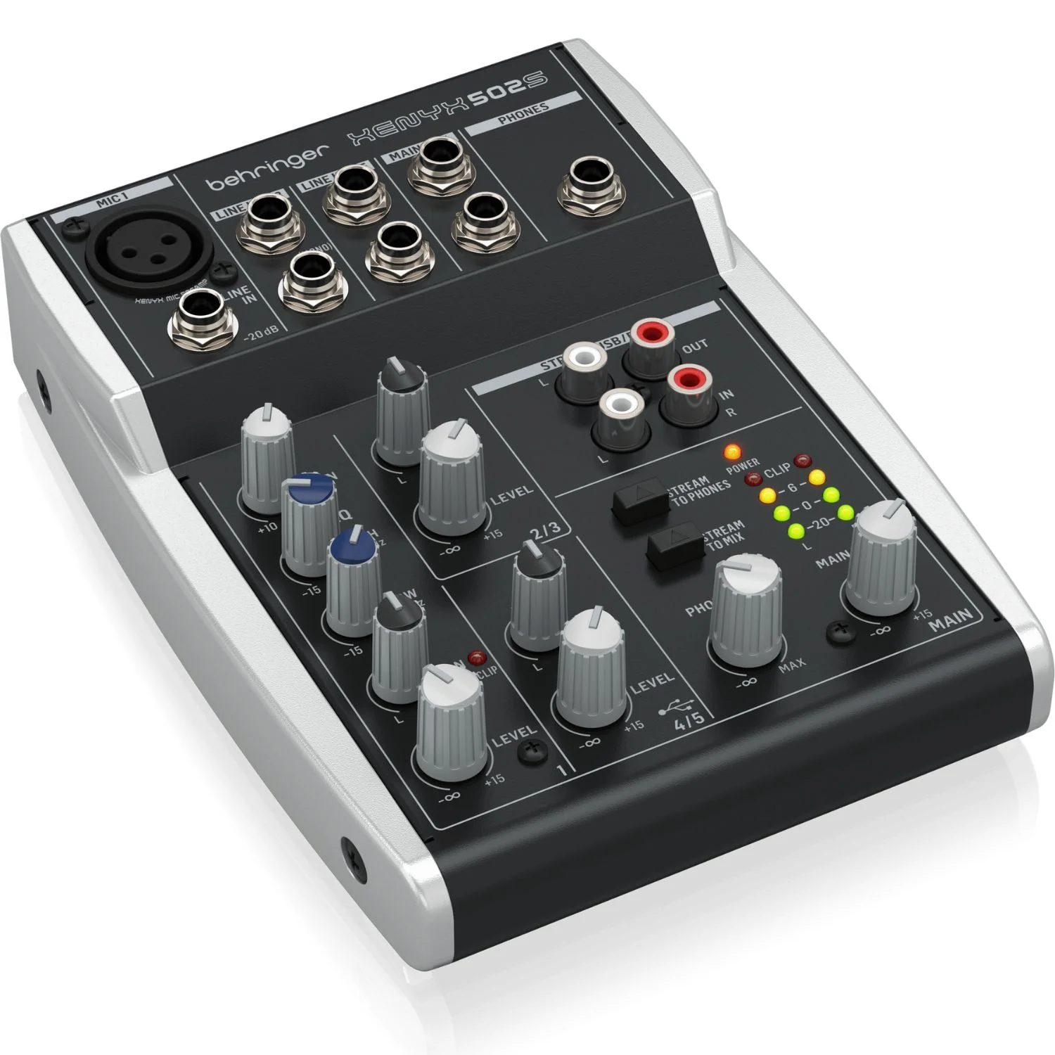 Behringer XENYX 502S Premium Analog 5-Input Mixer with USB Streaming Interface - Image 3
