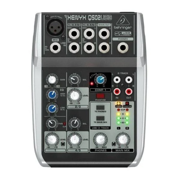 Behringer Xenyx Q502USB Premium 5-Input 2-Bus Analog Mixer - Open Box