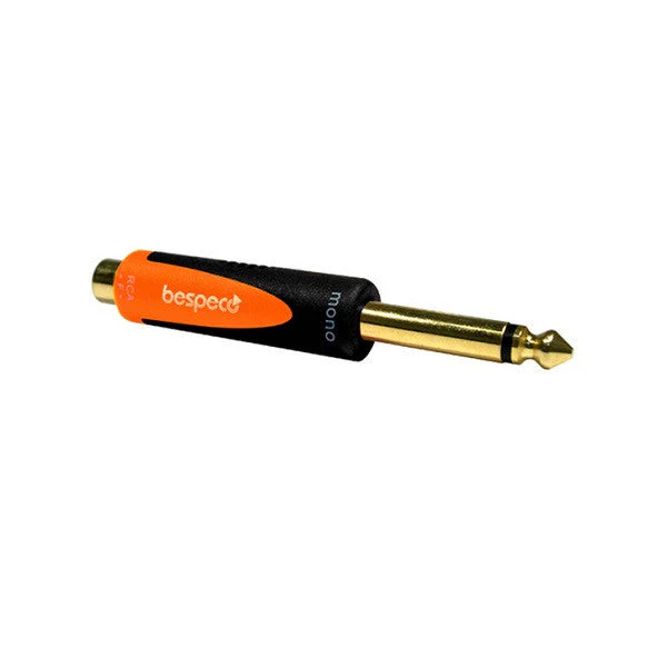 Bespeco SLAD305 1/4inch Mono Jack Male to RCA Female Adapter