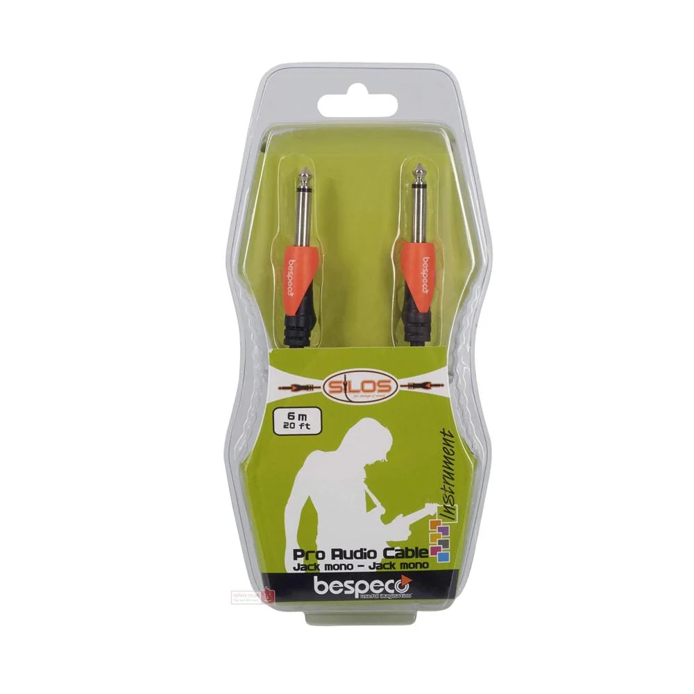 Bespeco SLJJ600 Jack Mono To Jack Mono - 6 Metres