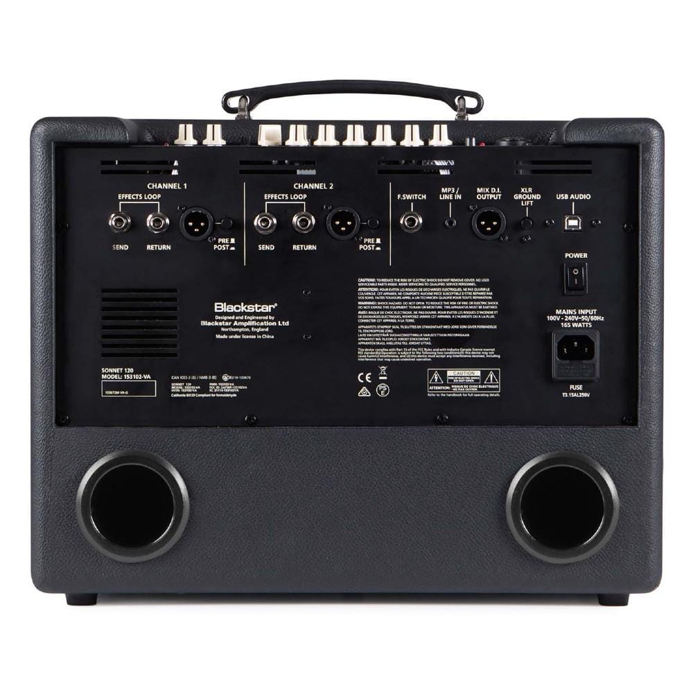 Blackstar Sonnet Acoustic Combo Guitar Amplifier - Black - Image 10