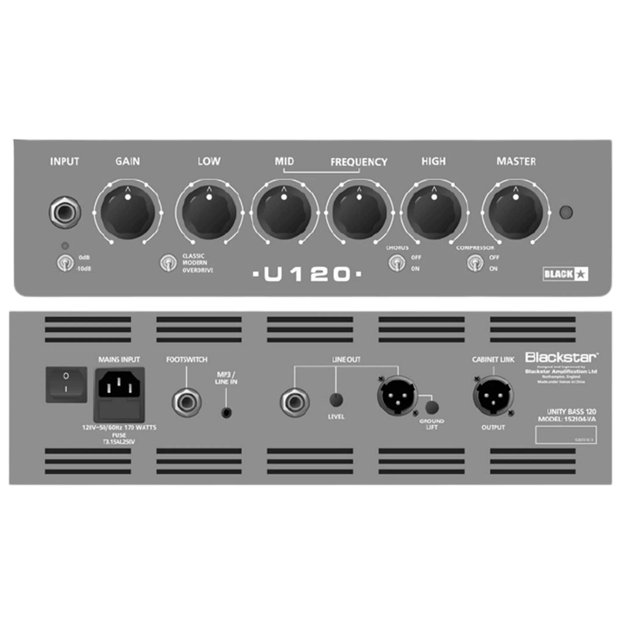 Blackstar Unity Bass 120 Watts Unity Pro Combo Bass Guitar Amplifier - Black - Image 9