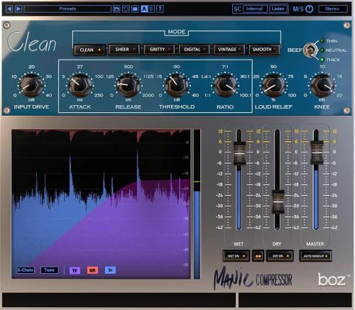 Boz Manic Compressor Dynamics Processor – Professional Audio Software & Plugin