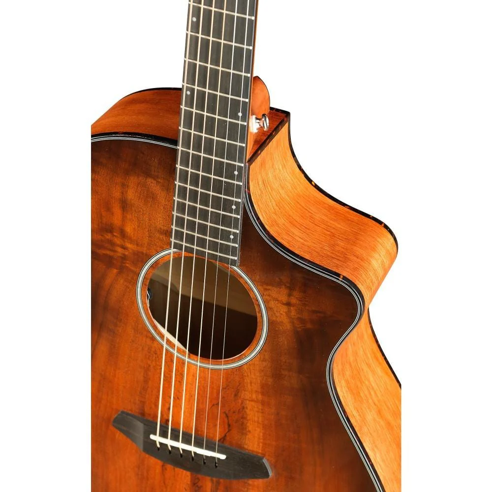 Breedlove PEC66CEO Pursuit Exotic Concert CE Myrtlewood Electro Acoustic Guitar With Bag - Bourbon Sunset Burst - Image 4