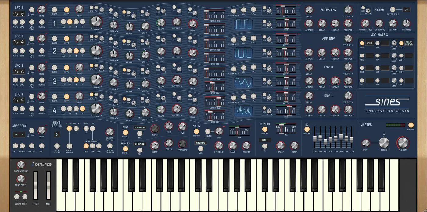 Cherry Audio Sines Synthesizer – Professional Audio Software & Plugin - Image 4