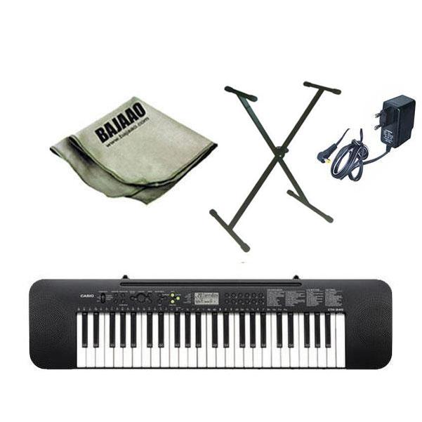 Casio CTK245 Musical Keyboard with Stand, Polishing Cloth and Power Adapter