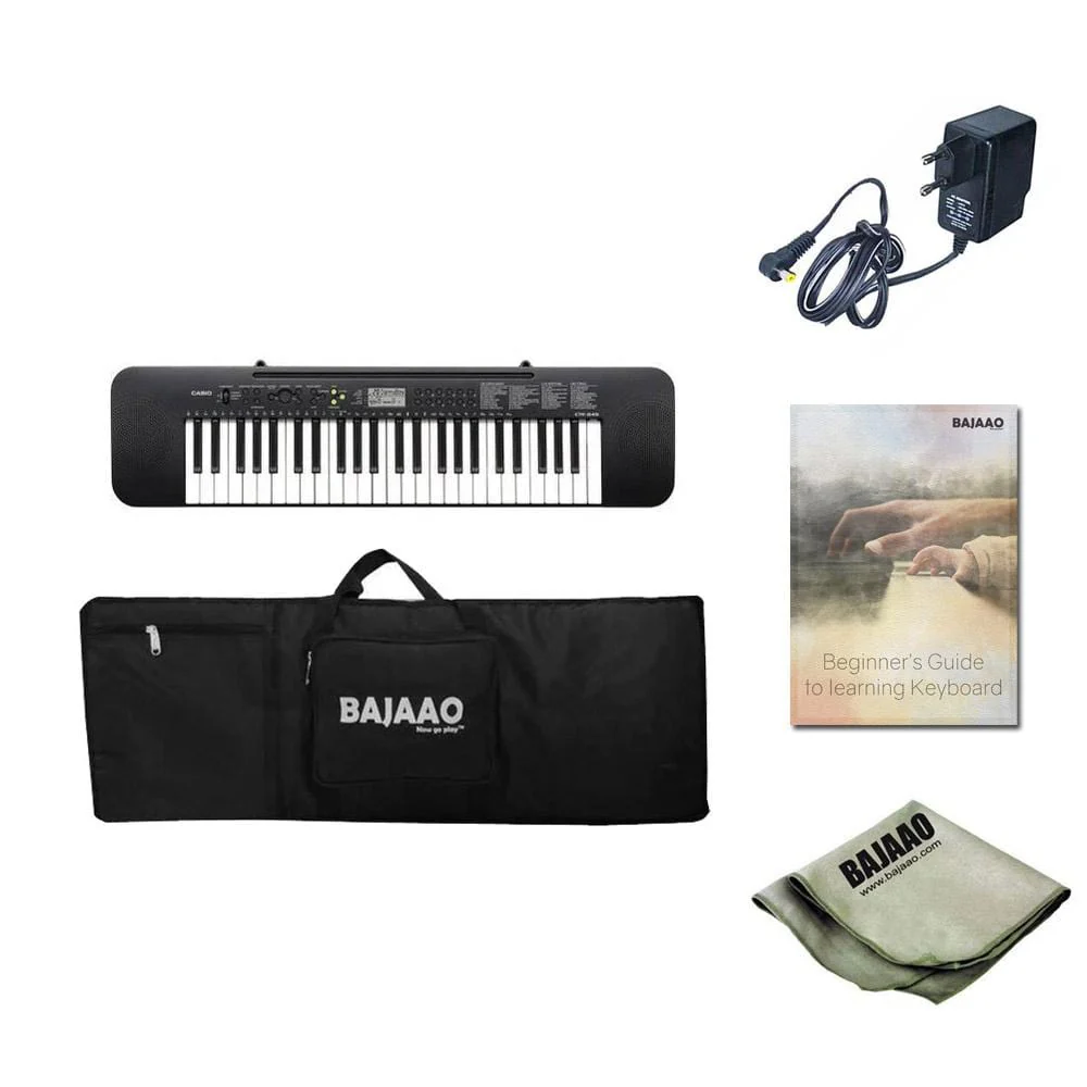 Casio CTK245 Portable Keyboard with Power Adapter, Gigbag, Polishing Cloth & Ebook