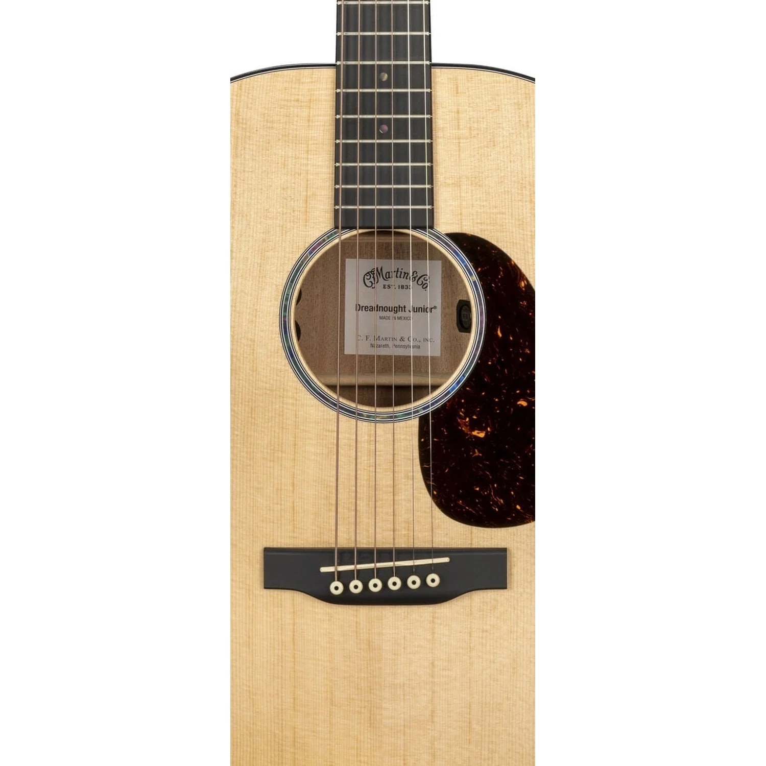 CF Martin D Junior E Dreadnought Junior Travel 6 String Electro Acoustic Guitar - Image 3
