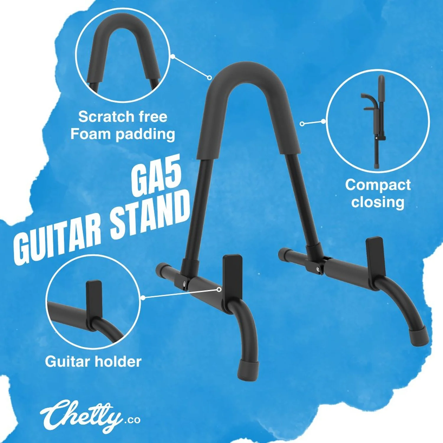 Chetty GA5 A-Frame Folding Guitar Stand - Image 3