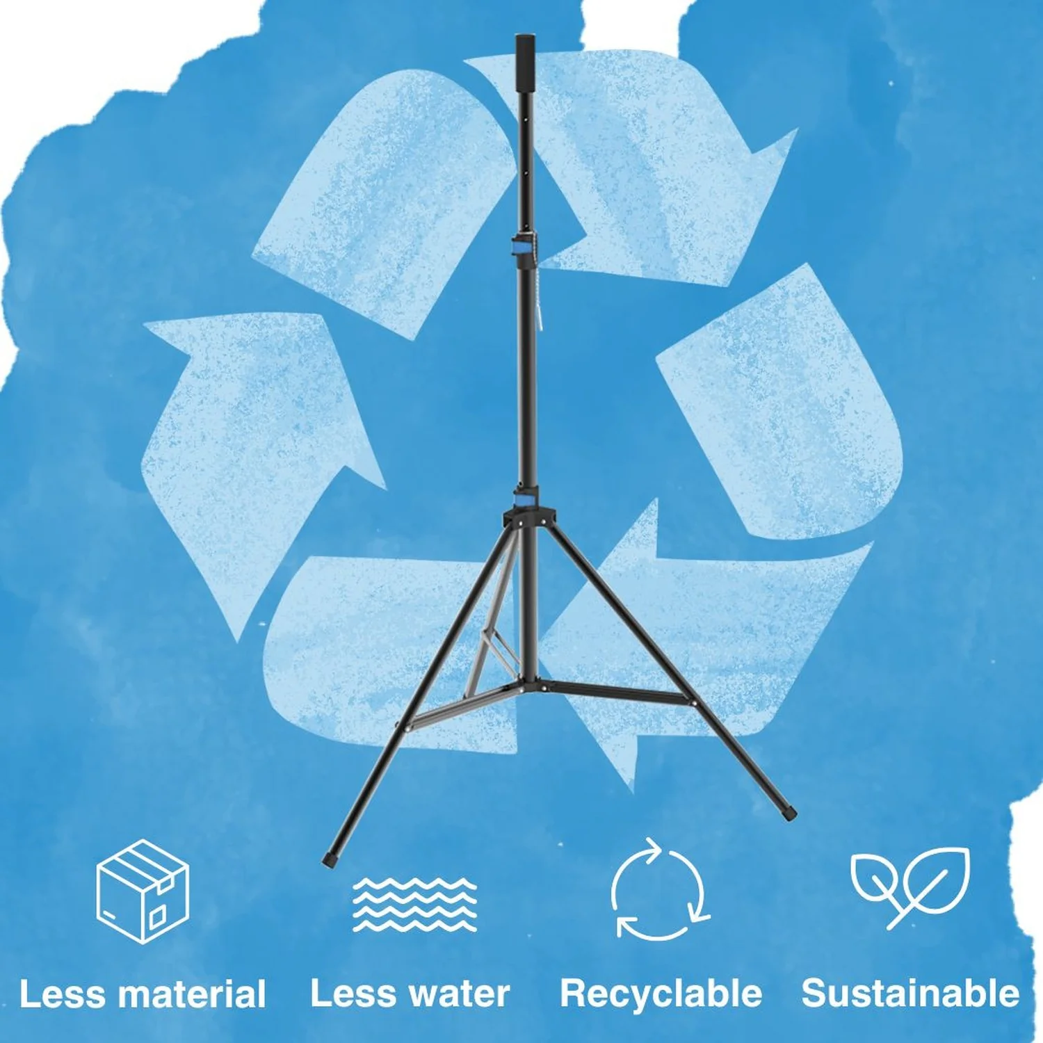 Chetty LS2 Collapsible Tripod Speaker Stand with Speaker Mount - Image 6
