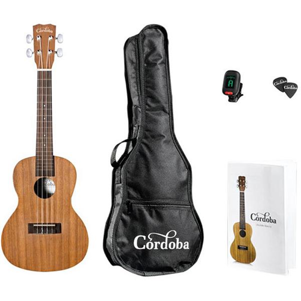 Cordoba UP100 Concert Ukulele Pack with Tuner Picks and Gigbag
