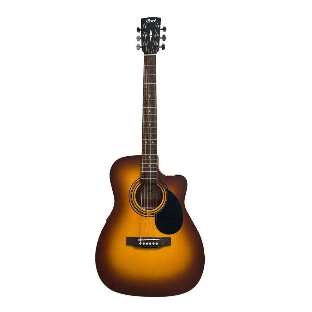 Cort AF500CE Standard Series Open Pore Electro Acoustic Guitar with Gigbag, Strap, Picks, Polishing Cloth & Ebook - Image 12