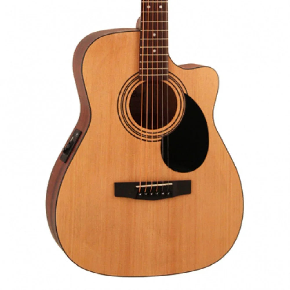 Cort AF500CE Standard Series Open Pore Electro Acoustic Guitar with Gigbag, Strap, Picks, Polishing Cloth & Ebook - Image 3