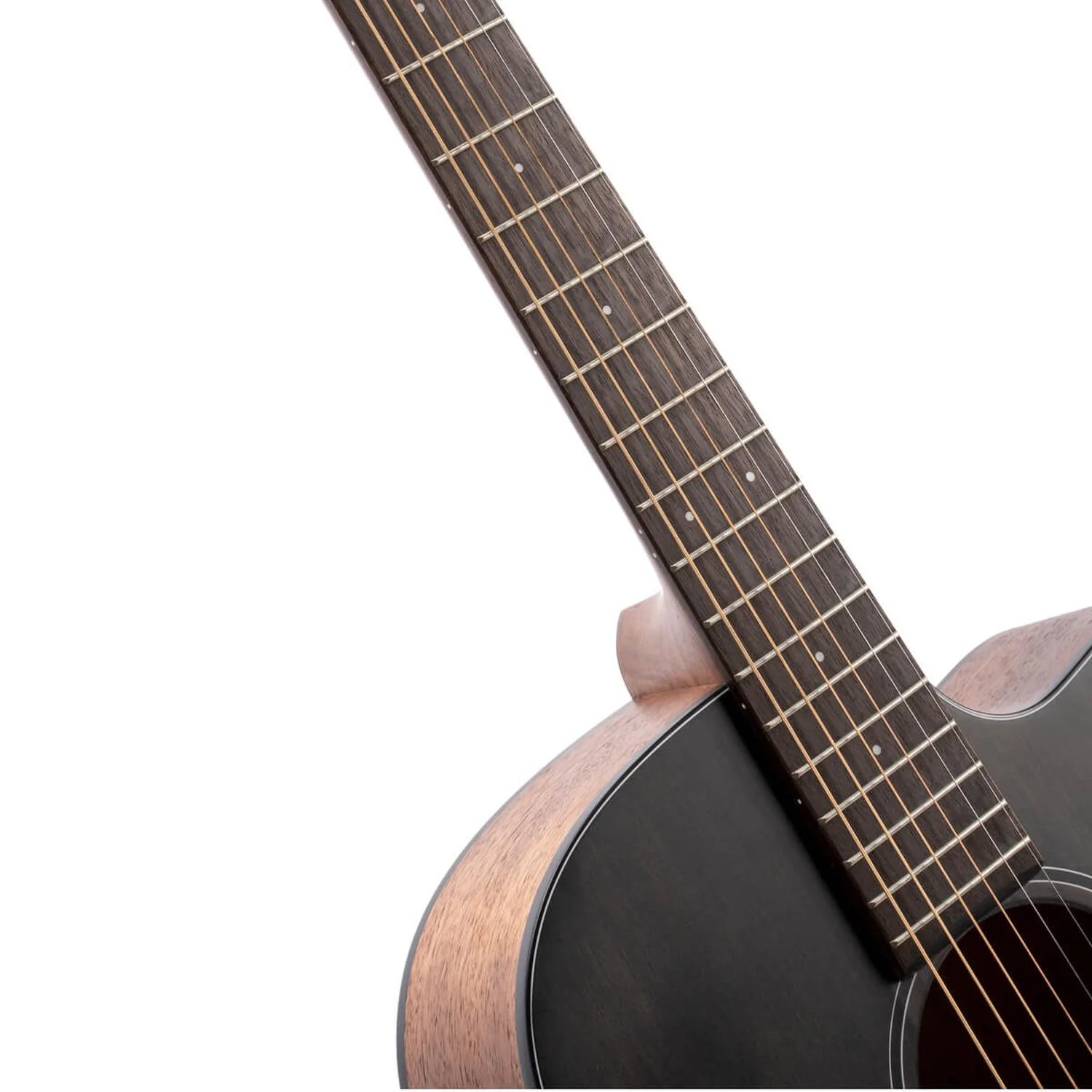 Cort Core-OC Spruce 6-Strings Electro Acoustic Guitar With Case - Open Pore Trans Black - Image 4