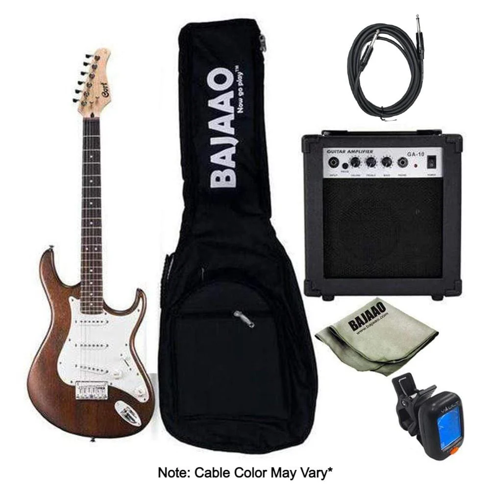 Cort G100 Standard Electric Guitar Bundle with Amplifier, Tuner, Cable and Polishing Cloth - Image 3