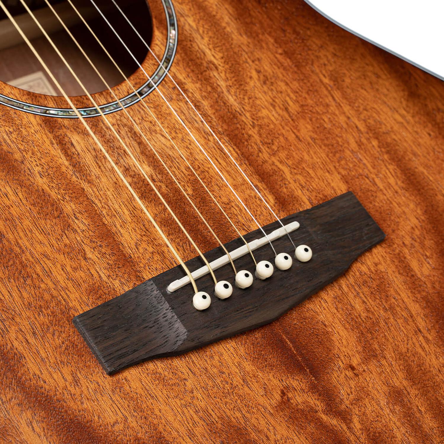 Cort GA-MEDX M-OP 6-Strings Electro Acoustic Guitar with Bag - Open Pore - Image 3