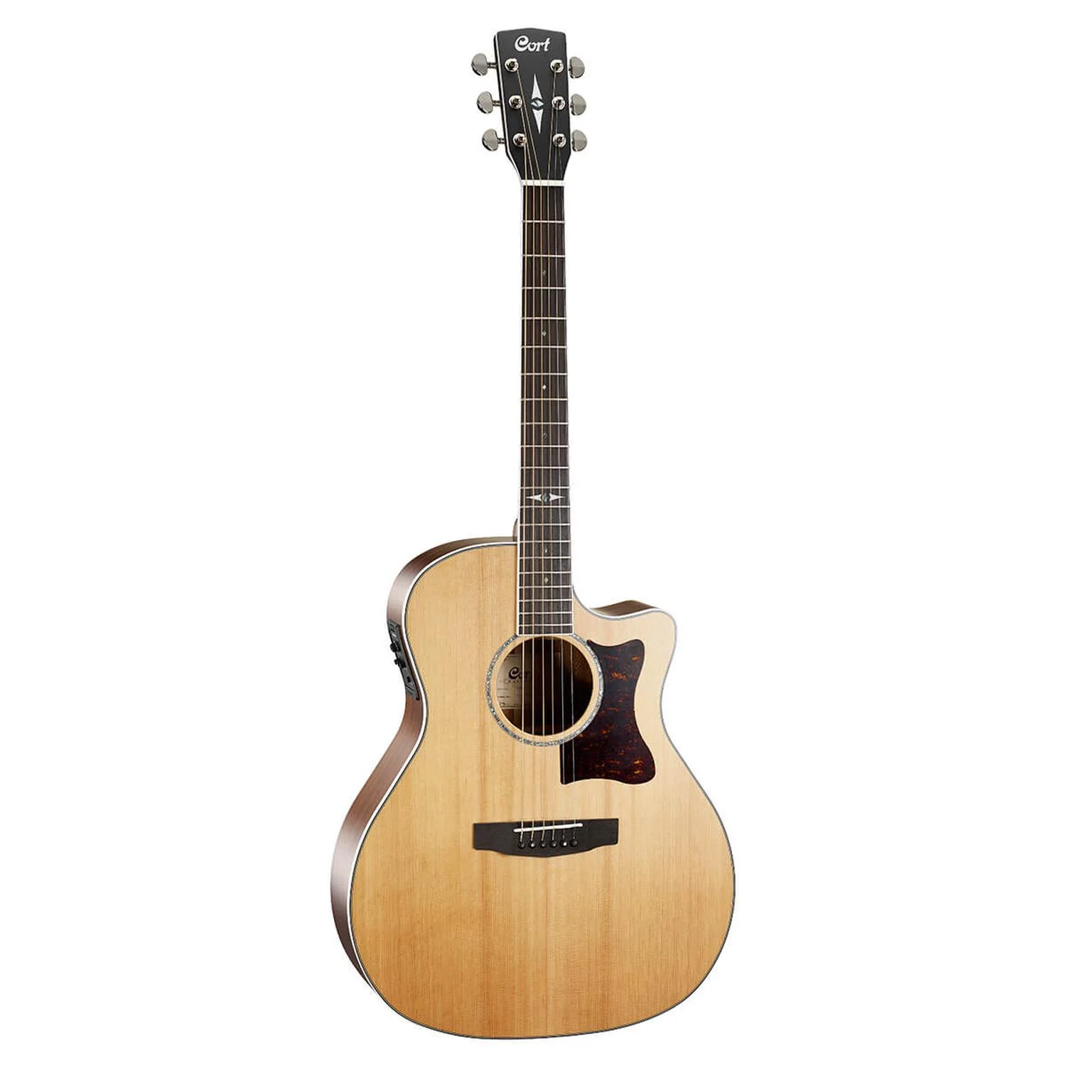 Cort GA5F-BW Grand Auditorium Cutaway Electro Acoustic Guitar - Natural Satin