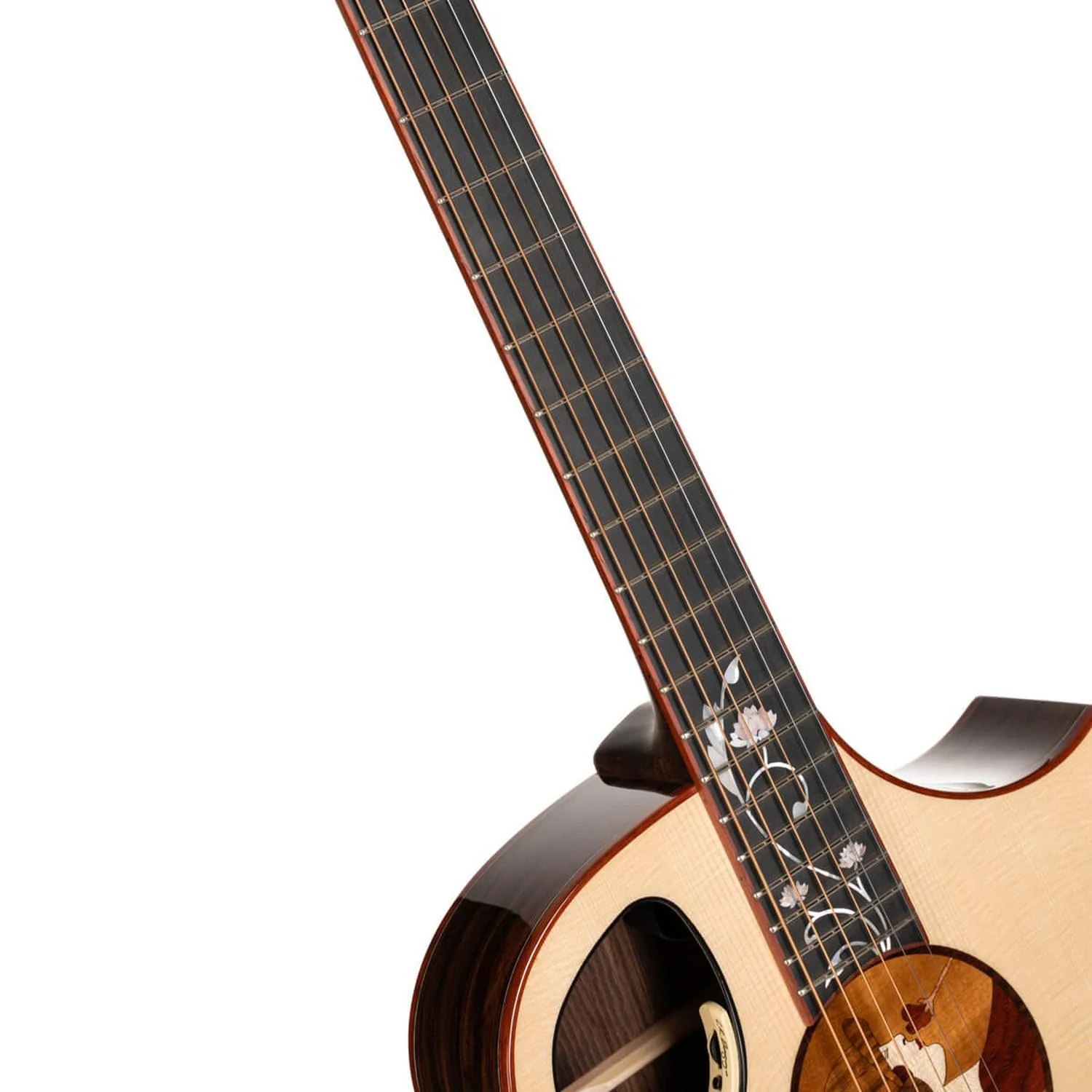 Cort Roselyn Redux 6 String Electro Acoustic Guitar with Case - Natural Glossy - Image 9