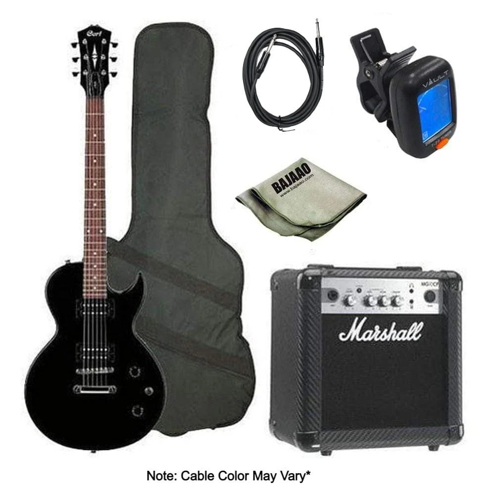 Cort CR50 Les Paul Style Electric Deluxe Guitar Bundle