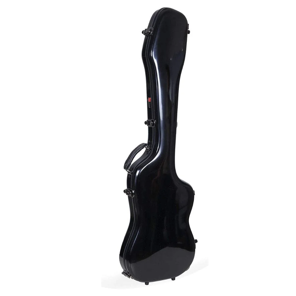 Crossrock CRF-2020P BBK Deluxe Fiberglass Case for Precision Bass Style Guitars with TSA Lock - Black