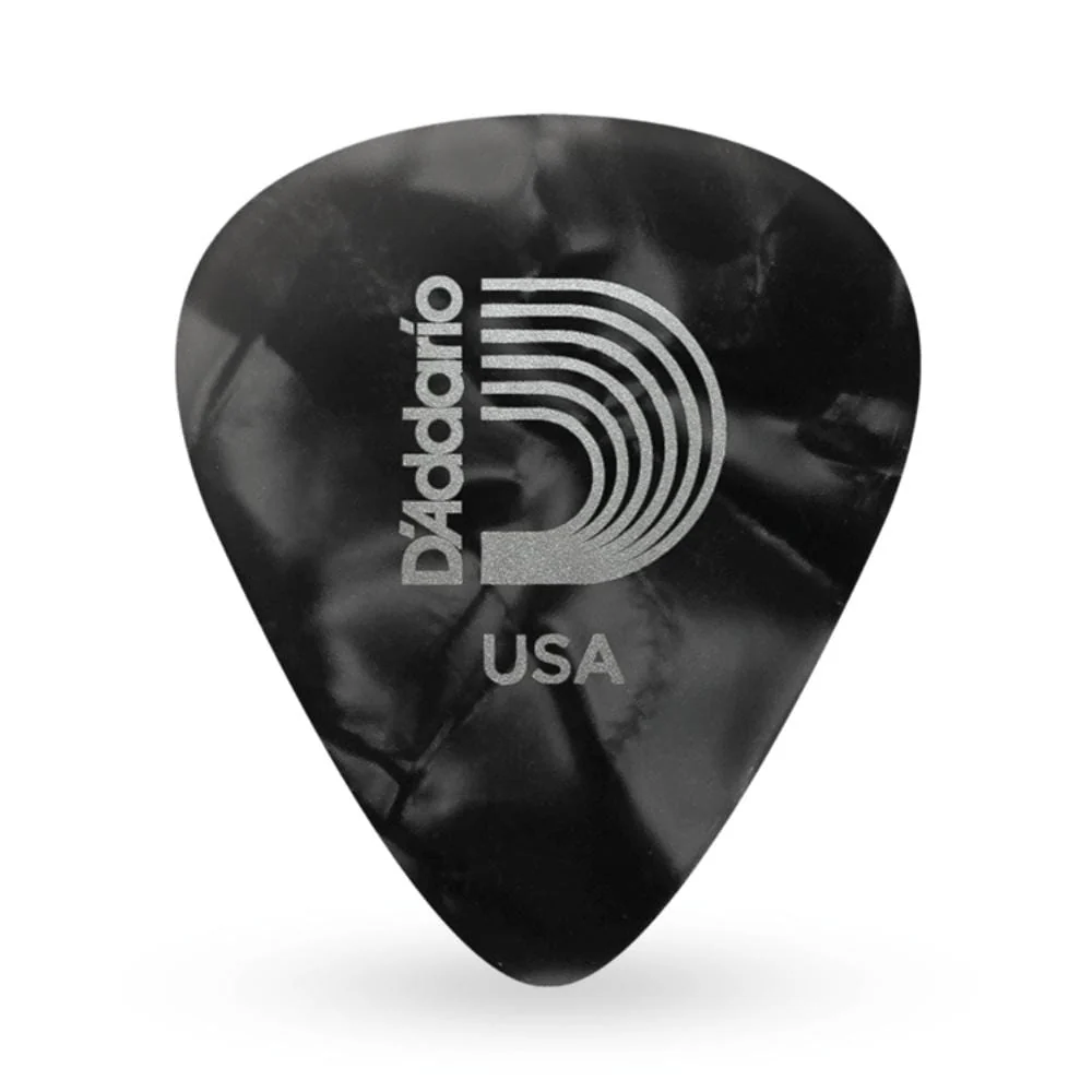 D'Addario Classic Celluloid Black Pearl 0.50mm Light Gauge Guitar Pick