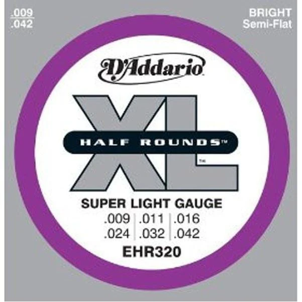 DAddario EHR320 Half Rounds Super Light Electric Guitar Strings