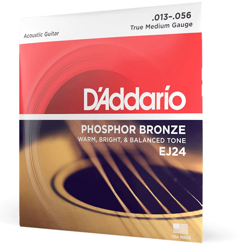 D'Addario EJ24 Phosphor Bronze Medium Acoustic Guitar String Set - Image 2