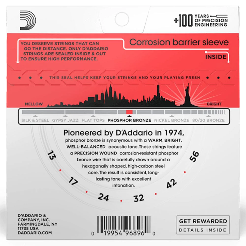 D'Addario EJ24 Phosphor Bronze Medium Acoustic Guitar String Set - Image 3