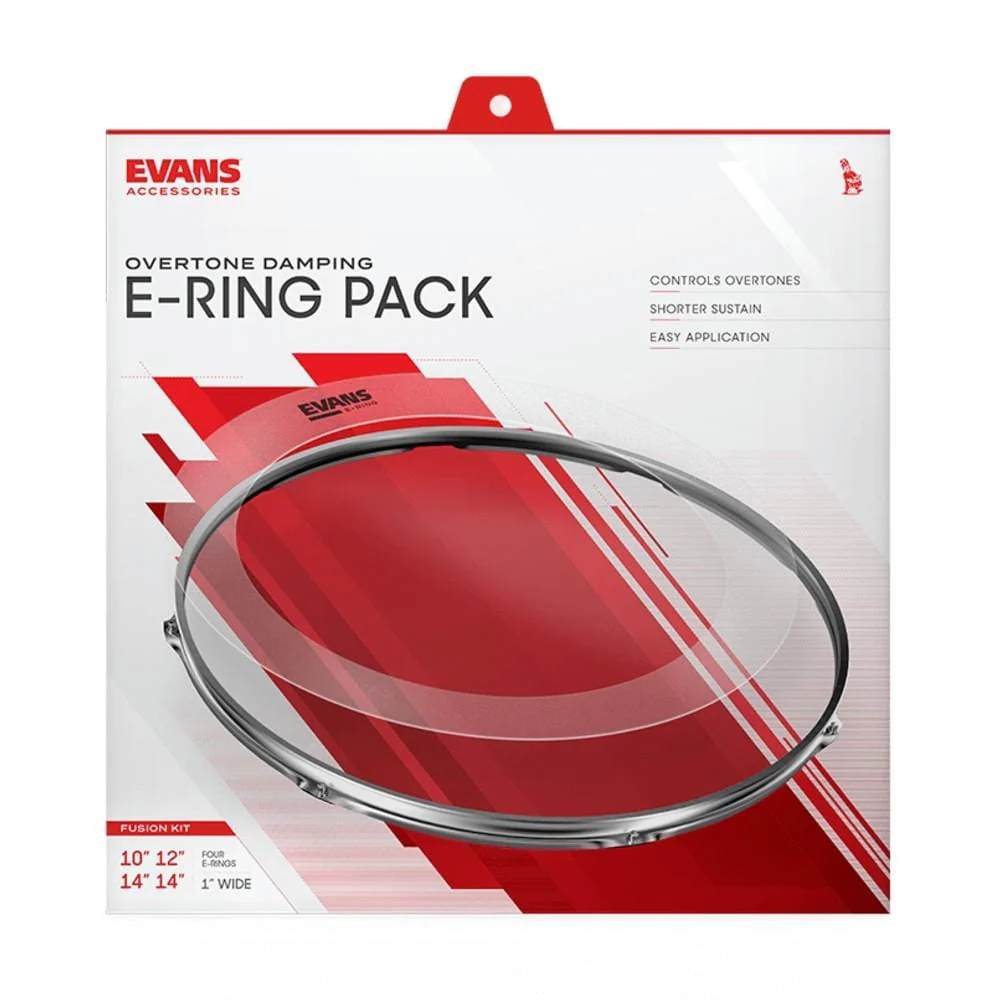 D'Addario ER-FUSION 10-12-14 Inch E-Ring Fusion Pack With 14 Inch Snare E-Ring - Image 2