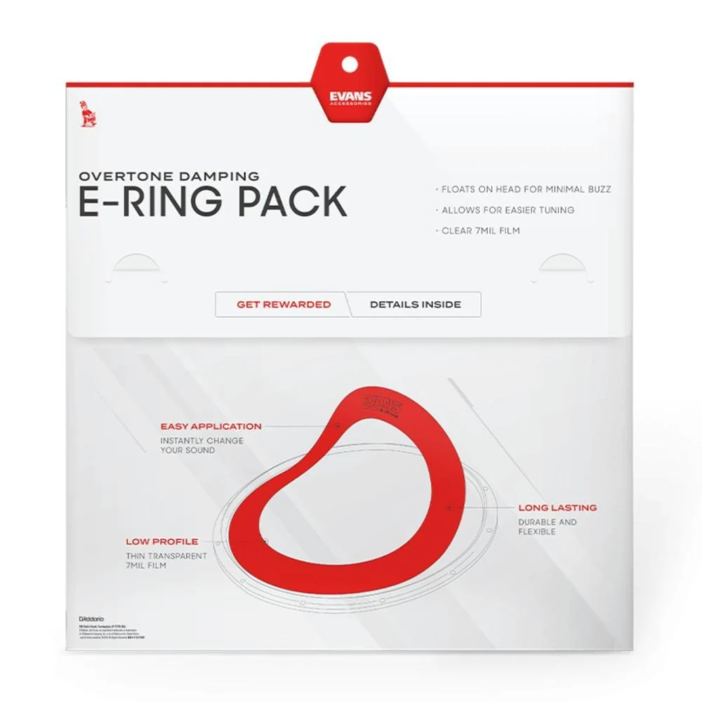 D'Addario ER-STANDARD 10-13-16 Inch E-Ring Standard Pack With 14 Inch Snare E-Ring - Image 3